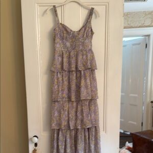 Purple and Yellow Floral Dress